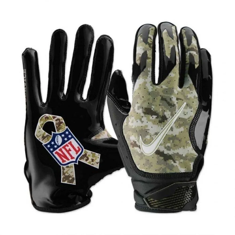 Nike Vapor Jet Salute To Service NFL Receiver Gloves Medium M Camo Green Black